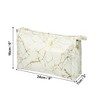 Unique Bargains Makeup Bag Cosmetic Travel Bag Make Up Brush Organizer Bag Marble Makeup Storage Toiletry Bag for Women 9"x3"x6" 1 Pcs - 4 of 4