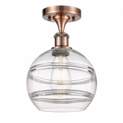 Rochester - 1 Light Semi-Flush Mount In Industrial Style-11.13 Inches Tall and 8 Inches Wide
