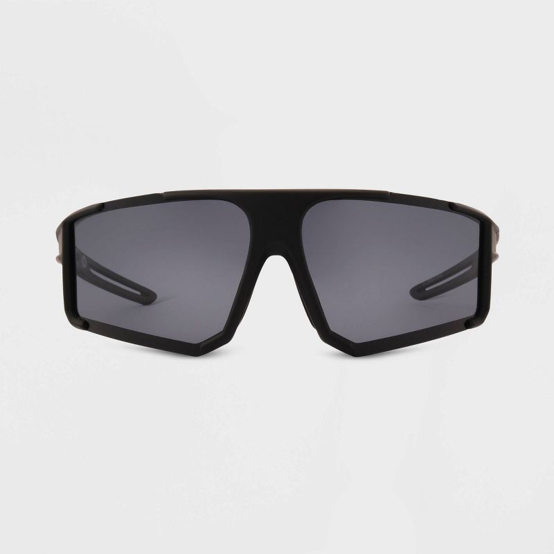 Men&#39;s Matte Plastic Shield Sunglasses - All In Motion&#8482; Metallic Gray, 1 of 4