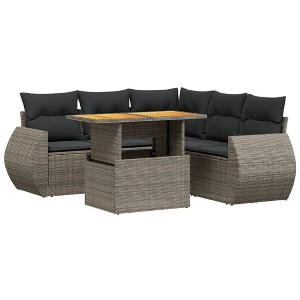 vidaXL Garden Sofa Set Grey - 1 of 4