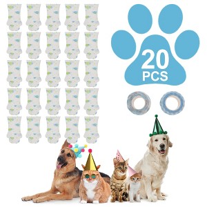Unique Bargains Dog Disposable Foot Covers 5 Set 20 Pcs - 1 of 4