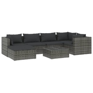 vidaXL Garden Lounge Set Grey - 1 of 4