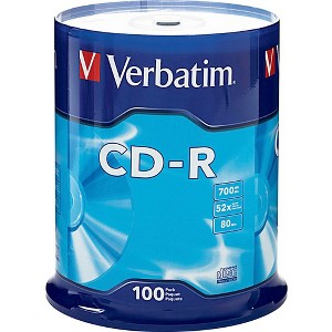 Verbatim CD-R 700MB 52X with Branded Surface - 100pk Spindle - 1 of 2