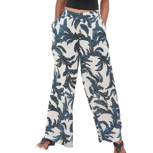 Women's Wide Leg Print Pants - LASCANA - 1 of 4