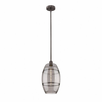 Vaz - 1 Light Stem Hung Mini Pendant In Industrial Style-18 Inches Tall and 10 Inches Wide
