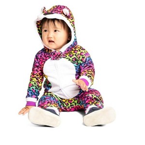 Tipsy Elves Baby / Toddler 90's Leopard Costume for Halloween - Rainbow Leopard Halloween Costume - 1 of 3