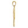 Black Bow Jewelry 14k Yellow Gold Solid Textured Palm Tree Pendant - 2 of 4