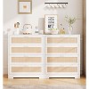 Whizmax 4 Drawer Dresser for Bedroom, Rattan Chest of Dressers, Modern Wood Tall Dresser with Power Outlets for Living Room,Closet Hallway, Entryway - 3 of 4