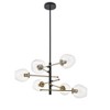 Elegant Lighting Paragon 6 light Matte Black and Brass Pendant - 3 of 4