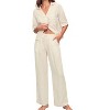 Women's Tencel Woven Relaxed Button Front Top - Eberjey S - 3 of 4