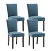 Dining Chairs Set of 2, Armless Fabric Dining Chairs with Wood Legs & Nailhead Trim, for Small Spaces, Apartments & Kitchen - 2 of 4