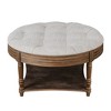 NicBex Ottoman for Bedroom, 2 Tier Ottoman with Wooden Shelf,Ottoman for Bedroom,Living Room,Entryway - 4 of 4