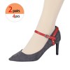 Allegra K Women's Detachable Adjustable Anti-Slip Shoe Straps Bands Belts with Buckle for Heels 2 Pairs - 4 of 4
