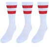 CTM Men's Crew Striped Socks (3 Pairs) - 4 of 4