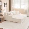 Oversized Corduroy Chaise Lounge Chair Sofa Bed with High-Density Foam and Reversible Armrests - 2 of 4