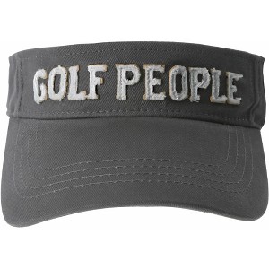 Pavilion Gift Company - Golf People - Dark Gray Adjustable Visor Hat - Hats - 1 of 4