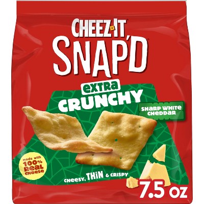 Cheez-it Snap'd Extra Crunch Sharp White Cheddar Crackers - 7.5oz