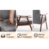 CAVINAS Mid-Century Modern Armchair,Upholstered Accent Chair for Living Room,Leisure Armchair with Rubberwood Frame,Lounge Chair Indoor - 4 of 4