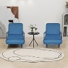 TIRAMISUBEST Convertible Sofa Bed - Adjustable Folding Chair with Linen Upholstery & Pillow, Space-Saving Sleeper for Dorms (Blue) - 2 of 4