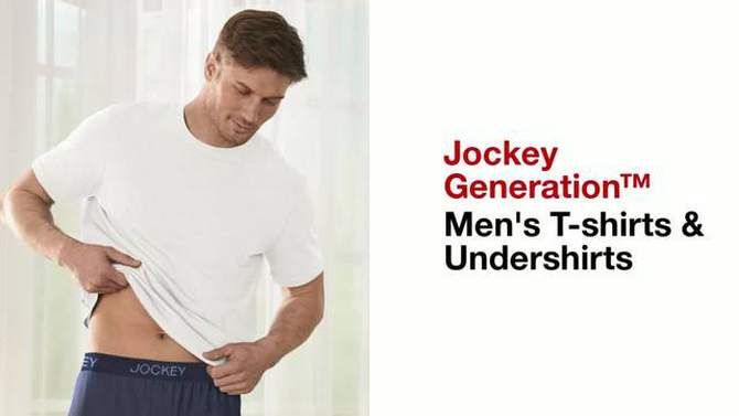 Jockey Generation™ Men's Big & Tall Cotton Crewneck Undershirt 2pk, 5 of 6, play video