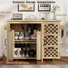 53.2" Checkerboard Island Kitchen with Drop Leaf, Mobile Storage Rack, Power Outlet, 3 Drawers, 2 Cabinets - 2 of 3