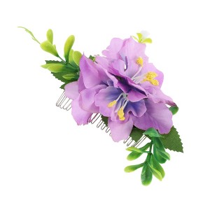 Unique Bargains Women's Styling Simulated Flowers Hair Clip Comb 1 Pc - 1 of 4