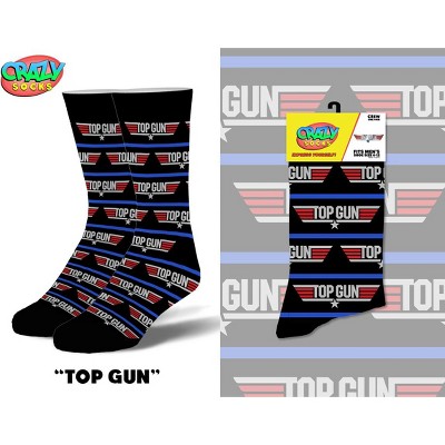 Crazy Socks, Top Gun Logos, Funny Novelty Socks, Large