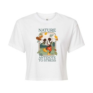 Women's - Disney - Nature The Antidote To Stress Cropped Graphic T-Shirt - 1 of 4