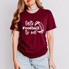 Simply Sage Market Talk Football To Me Ball Short Sleeve Tee - XS - Maroon - 2 of 4