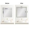 Amanti Art Mirror Makeover Bathroom Mirror Frame Border Kit - Fully Assembled Peel and Stick Frame - Mirror NOT Included - Flair Trim - 4 of 4