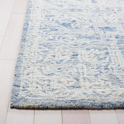 Roslyn Blue and Ivory Hand-Tufted Wool Area Rug 3' x 5'