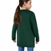 Clearlove Girls' Solid Color Knit Cardigan Long Sleeve Open Front Sweater with Pocket Cute Loose Fit Outerwear for Kids - 2 of 2