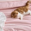 6-8 Pcs Prewashed Comforter Set Bed in a Bag with Soft Fleece Bed Blanket Down Alternative Bedding Set for All Seasons - 3 of 4