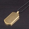 West Coast Jewelry Men's Textured Dog Tag Two-Tone Steel Necklace - 24" - 3 of 4