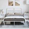 vidaXL White Queen Metal Bed Frame with Headboard & Slats, No Mattress, Easy Assembly - 3 of 4