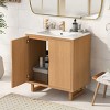 30" Modern Bathroom Vanity with Sink, Wood Frame Cabinet with Double Doors, Spacious Storage Solution for Compact Bathrooms – The Pop Home - 2 of 4