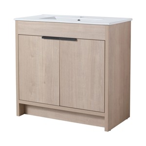 Bencmate Bathroom Storage Cabinets, Bathroom Vanity, 36 Inch Bathroom Vanity with Sink, Freestanding Bathroom Sink Cabinet with 2 Soft-Close Cabinet - 1 of 3