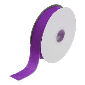 Unique Bargains Soft Single Face Spool Silky Velvet Ribbon for Bouquets DIY Crafts - 1 of 3