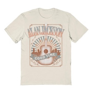 Alan Jackson Men's Good Time Short Sleeve Graphic Cotton T-shirt - Natural XL - 1 of 3