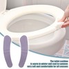Unique Bargains 4pair Toilet Seat Cover Pad Bathroom Warm Toilet Seat Cushion Washable Reusable - 2 of 4