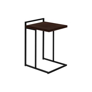 FONTOI C-shaped End Table, Side Table for Living Room Bedroom, Black&Dark Brown, 16"*26.5"*18.25" - 1 of 4
