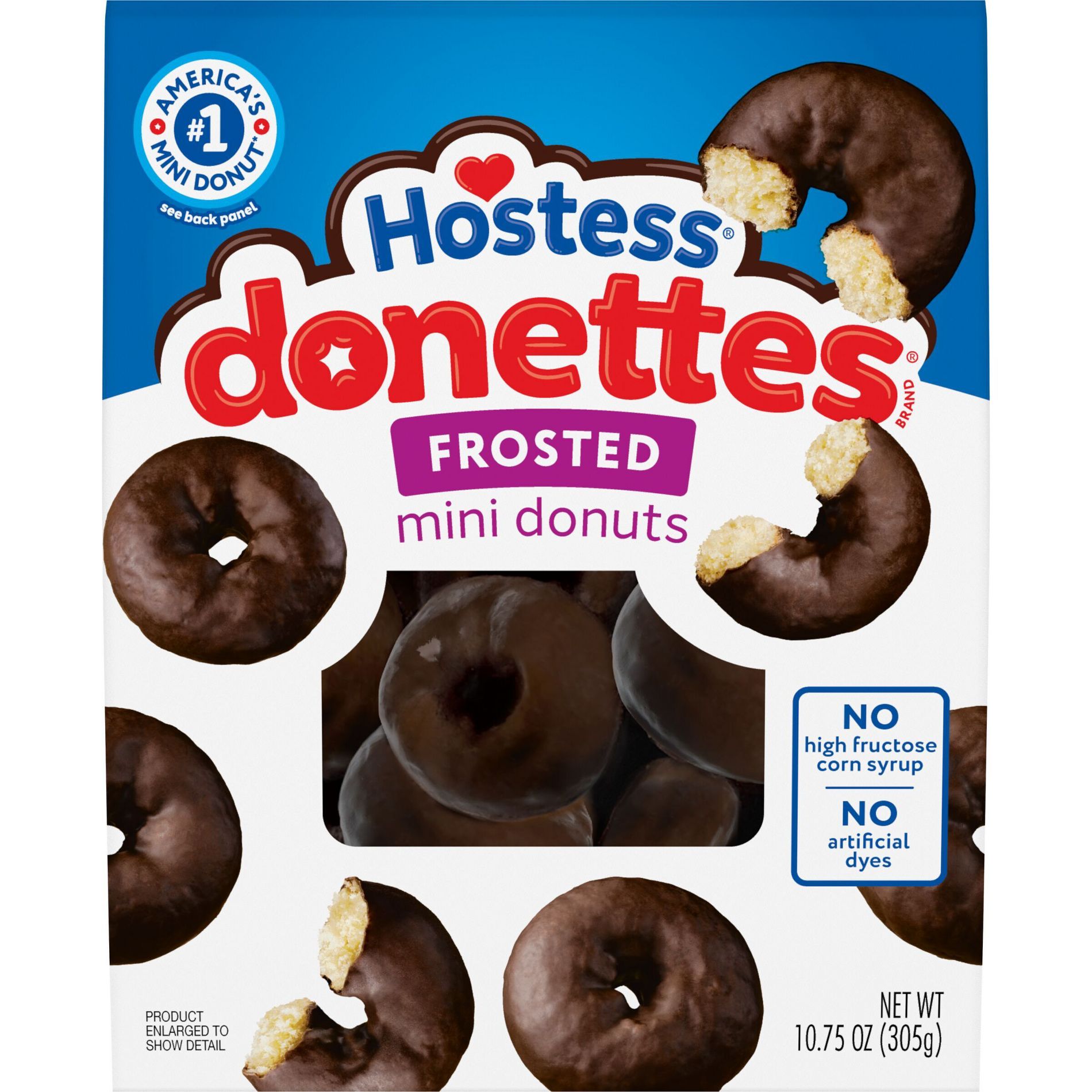 Hostess Donettes Frosted Mini Donuts - 10.75oz: No Artificial Sweeteners, No High Fructose Corn Syrup, Tree Nut Free