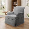Art Leon Traditional Fabric Upholstered Swivel Accent Chair, Armchair with Wood Frame - 4 of 4