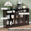 Sideboard Buffet Cabinet Bar Cabinet,Credenza with Sliding Glass Doors, Cupboard and Adjustable Shelf - 4 of 4