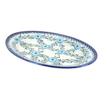 Blue Rose Polish Pottery Daphne Large Platter