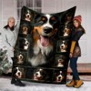 Bernese Mountain Dog Pattern Four Seasons Car Nap Blanket Flannel Blanket, Christmas Gift. - 2 of 4