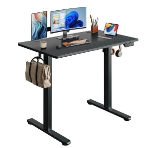 GALAXHERO 40"x24" Electric Standing Desk, One-Piece Desktop with 3 Height Memory Settings, Adjustable Computer Desk for Home Office Sit-Stand - 1 of 4