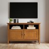 42" Solid Wood Transitional Shaker Style TV Media Stand with Cable Management, Adjustable Shelves and Hidden Storage for Living Room and Bedroom - 3 of 4