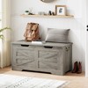 Storage Chest, Toy Chest for Boys Girls, Kids Wood Large Toy Box, Storage Bench with Safety Hinge, Farmhouse Storage Trunk - 2 of 4