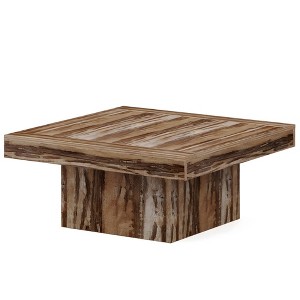 NicBex 35.43" W Square Wood Coffee Table Center Dining Table with LED Lights for Living Room - 1 of 4
